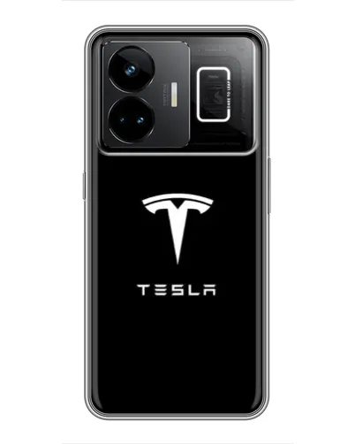 Чехол для Realme GT3 с картинкой «Tesla White Logo» Чехол для Realme GT3 с картинкой «Tesla White Logo»