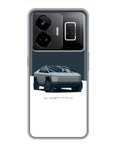 Чехол для Realme GT3 с картинкой «Серебристый Cybertruck Tesla» Чехол для Realme GT3 с картинкой «Серебристый Cybertruck Tesla»