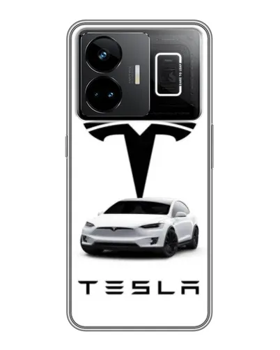 Чехол для Realme GT3 с картинкой «Tesla White Style» Чехол для Realme GT3 с картинкой «Tesla White Style»