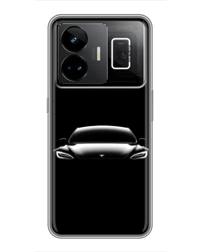 Чехол для Realme GT3 с картинкой «Фары Tesla Night» Чехол для Realme GT3 с картинкой «Фары Tesla Night»