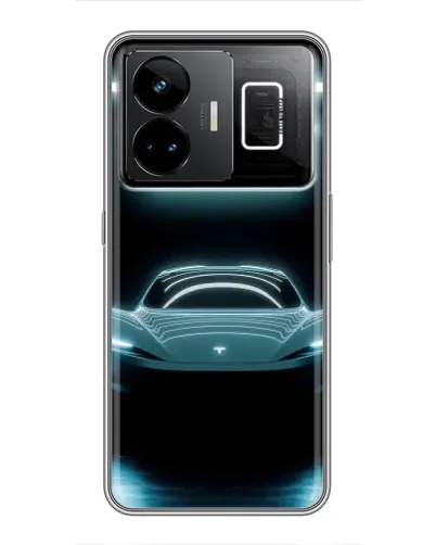 Чехол для Realme GT3 с картинкой «Tesla в неоне» Чехол для Realme GT3 с картинкой «Tesla в неоне»