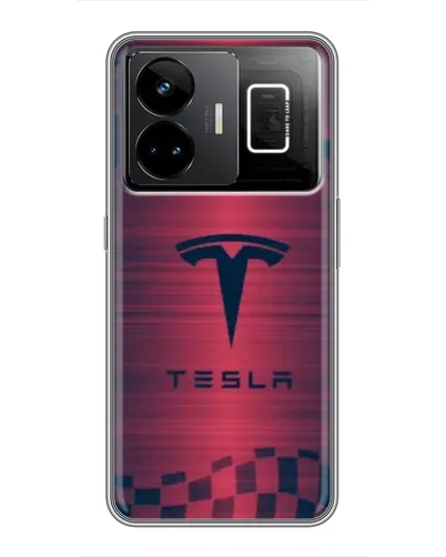 Чехол для Realme GT3 с картинкой «Тесла красный карбон» Чехол для Realme GT3 с картинкой «Тесла красный карбон»