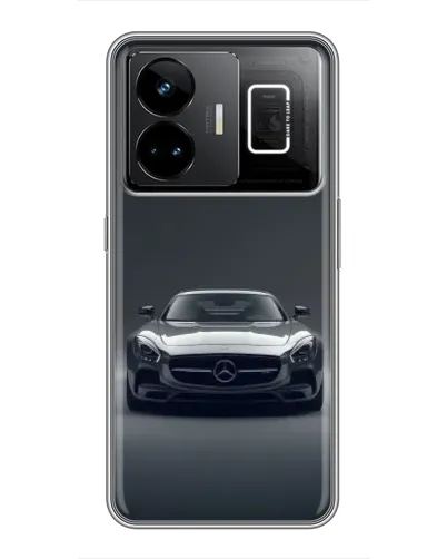 Чехол для Realme GT3 с картинкой «Mercedes на черном»