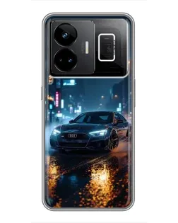 Чехол для Realme GT3 с картинкой «Ночной город и Audi» Чехол для Realme GT3 с картинкой «Ночной город и Audi»