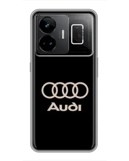 Чехол для Realme GT3 с картинкой «Audi — золотой логотип» Чехол для Realme GT3 с картинкой «Audi — золотой логотип»