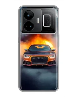 Чехол для Realme GT3 с картинкой «Audi в огненном дыму» Чехол для Realme GT3 с картинкой «Audi в огненном дыму»