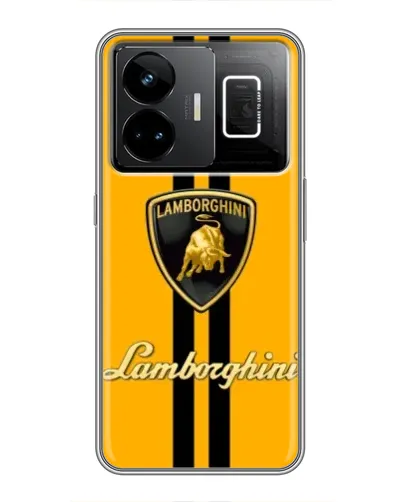 Чехол для Realme GT3 с картинкой «Lamborghini Stripe желтый»