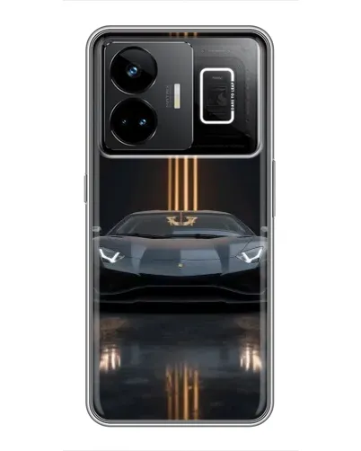 Чехол для Realme GT3 с картинкой «Lamborghini золотые линии»