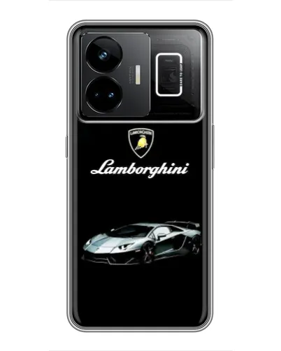 Чехол для Realme GT3 с картинкой «Логотип Lamborghini классика»