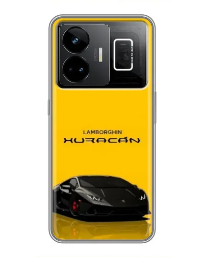 Чехол для Realme GT3 с картинкой «Lamborghini Huracan черный»