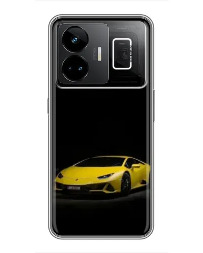 Чехол для Realme GT3 с картинкой «Lamborghini желтый акцент»