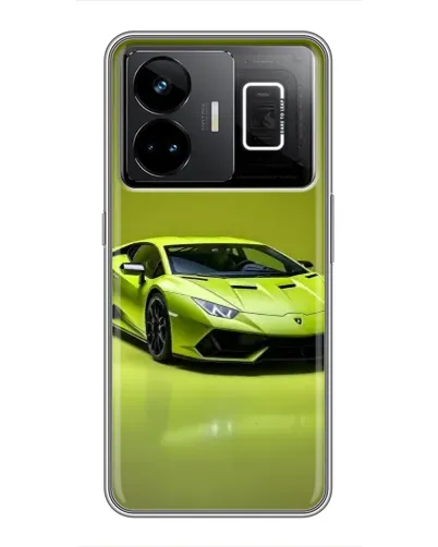 Чехол для Realme GT3 с картинкой «Салатовый Lamborghini Huracan»