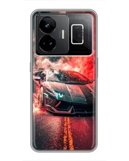 Чохол для Realme GT3 з картинкою «Lamborghini червоний дим» Чохол для Realme GT3 з картинкою «Lamborghini червоний дим»