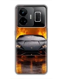 Чохол для Realme GT3 з картинкою «Lamborghini у вогні» Чохол для Realme GT3 з картинкою «Lamborghini у вогні»