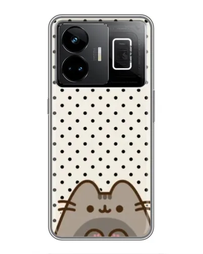 Чехол для Realme GT3 с картинкой «Пушин в горошек»