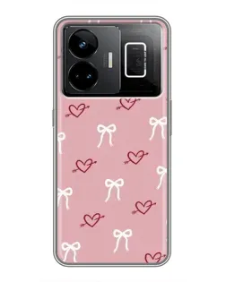 Чохол для Realme GT3 з картинкою «Серця та банти» Чохол для Realme GT3 з картинкою «Серця та банти»