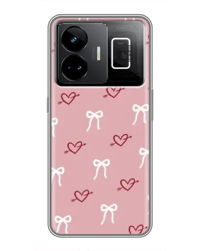 Чохол для Realme GT3 з картинкою «Серця та банти» Чохол для Realme GT3 з картинкою «Серця та банти»