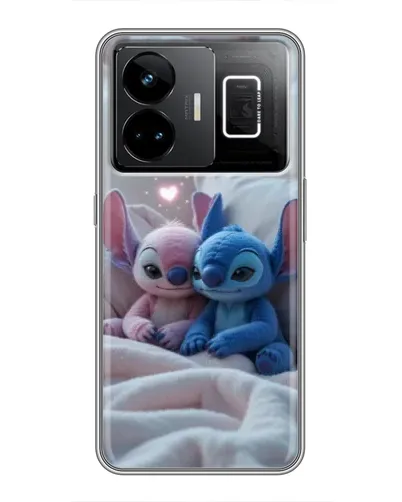 Чехол для Realme GT3 с картинкой «Плюшевые Стич Ангел»