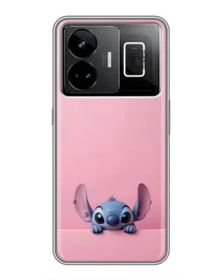 Чехол для Realme GT3 с картинкой «Stitch выглядывает»