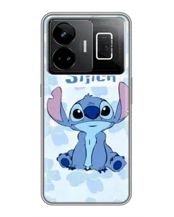 Чехол для Realme GT3 с картинкой «Stitch среди цветов»