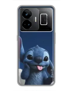 Чехол для Realme GT3 с картинкой «Стич в облаках»