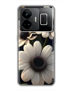 Чохол для Realme GT3 з картинкою «Білі маргаритки макро»