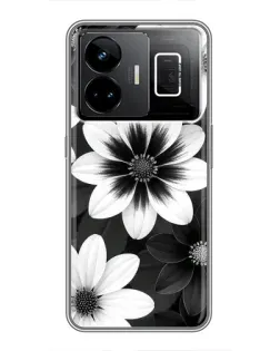 Чохол для Realme GT3 з картинкою «Монохромні айстри»