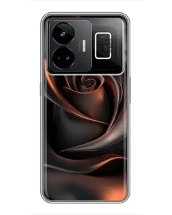 Чохол для Realme GT3 з картинкою «Шовкова чорна троянда»