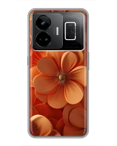 Чохол для Realme GT3 з картинкою «Помаранчева макро квітка»