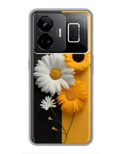 Чохол для Realme GT3 з картинкою «Соняшник та ромашка»