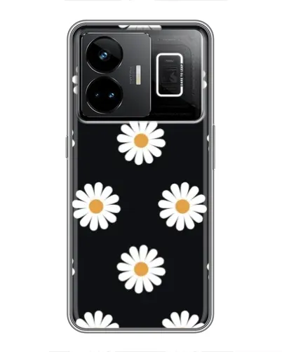 Чохол для Realme GT3 з картинкою «Ромашки на чорному»