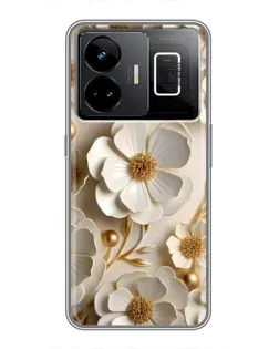 Чохол для Realme GT3 з картинкою «Білі паперові квіти»