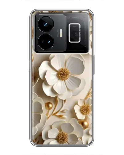 Чохол для Realme GT3 з картинкою «Білі паперові квіти»