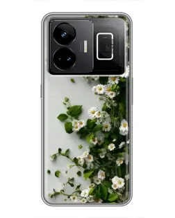 Чохол для Realme GT3 з картинкою «Гілка дрібних білих квітів»