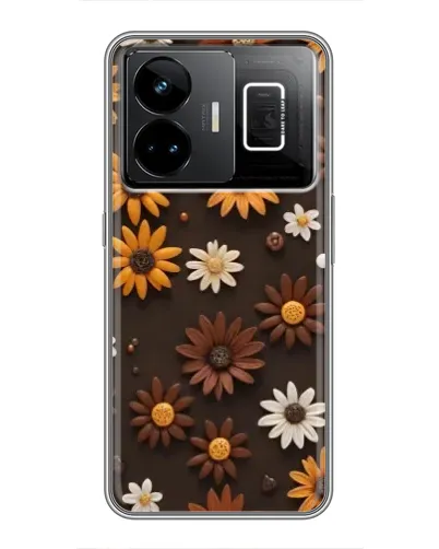 Чохол для Realme GT3 з картинкою «Візерунок з маленьких соняшників»