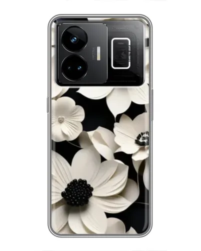 Чохол для Realme GT3 з картинкою «Об'ємні білі квіти»