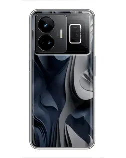 Чехол для Realme GT3 с картинкой «Объемные синие складки» Чехол для Realme GT3 с картинкой «Объемные синие складки»