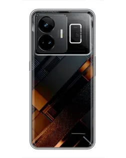 Чехол для Realme GT3 с картинкой «Черные геометрические блоки» Чехол для Realme GT3 с картинкой «Черные геометрические блоки»