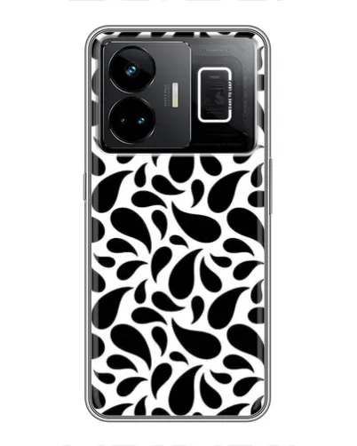 Чехол для Realme GT3 с картинкой «Контрастные черные капли»