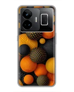 Чехол для Realme GT3 с картинкой «Объемные оранжевые сферы» Чехол для Realme GT3 с картинкой «Объемные оранжевые сферы»