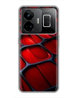 Чехол для Realme GT3 с картинкой «Красная глянцевая сетка» Чехол для Realme GT3 с картинкой «Красная глянцевая сетка»
