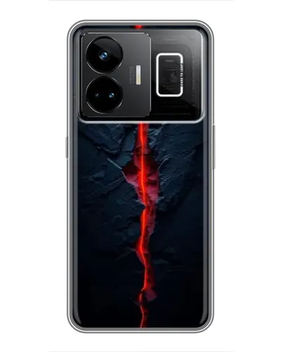 Чехол для Realme GT3 с картинкой «Kрасная лавовая трещина»