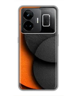 Чехол для Realme GT3 с картинкой «Геометрия оранжевых кругов» Чехол для Realme GT3 с картинкой «Геометрия оранжевых кругов»