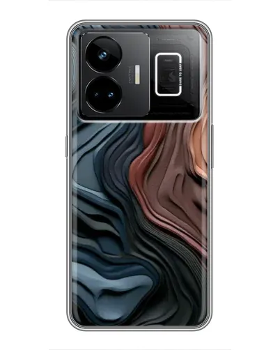 Чехол для Realme GT3 с картинкой «Цветные волны каньона»