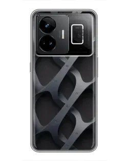 Чехол для Realme GT3 с картинкой «Объемное серое плетение» Чехол для Realme GT3 с картинкой «Объемное серое плетение»
