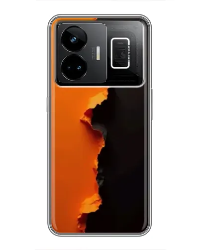 Чехол для Realme GT3 с картинкой «Оранжевый разлом»