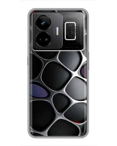 Чехол для Realme GT3 с картинкой «Объемная темная решетка»