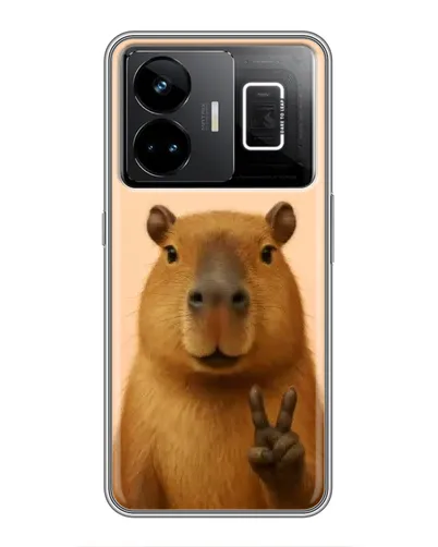 Чехол для Realme GT3 с картинкой «Капибара виктория» Чехол для Realme GT3 с картинкой «Капибара виктория»