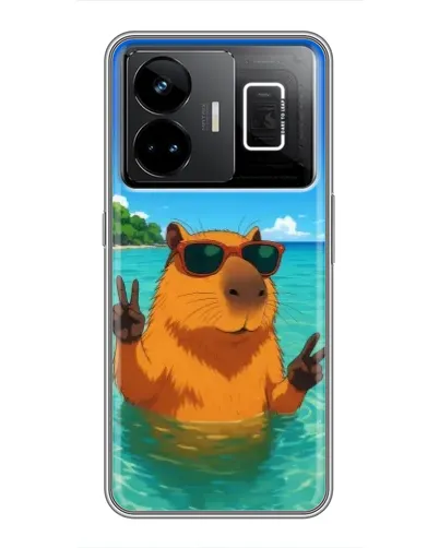 Чехол для Realme GT3 с картинкой «Морская капибара» Чехол для Realme GT3 с картинкой «Морская капибара»