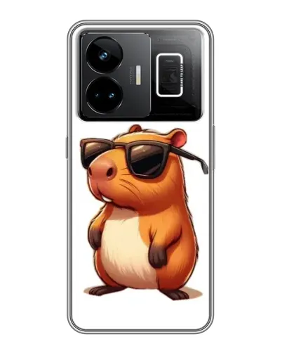 Чехол для Realme GT3 с картинкой «Капибара в очках» Чехол для Realme GT3 с картинкой «Капибара в очках»